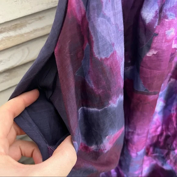 LELA ROSE TARGET NEIMAN MARCUS Women's Watercolor Silk Blend Dress Purple NWT 6 - Picture 7 of 16